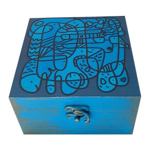 Houten Doos voor Cadeau met Artistiek Patroon – Naghashi