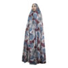Perzische Chador Raya — Blauw Floraal Patroon