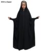 Zwarte abaya-chador met mouwen – Volledig bedekkende moslim kleding (Hami)