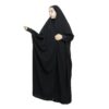 Zwarte moslim chador in Jemen-stijl – Dames abaya-hijab (Yaman)