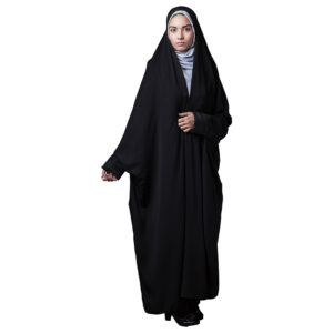 Islamitische Arabische Zwarte Chador Abaya Hijab met Mouwen voor Vrouwen en Gebed – Fatemi