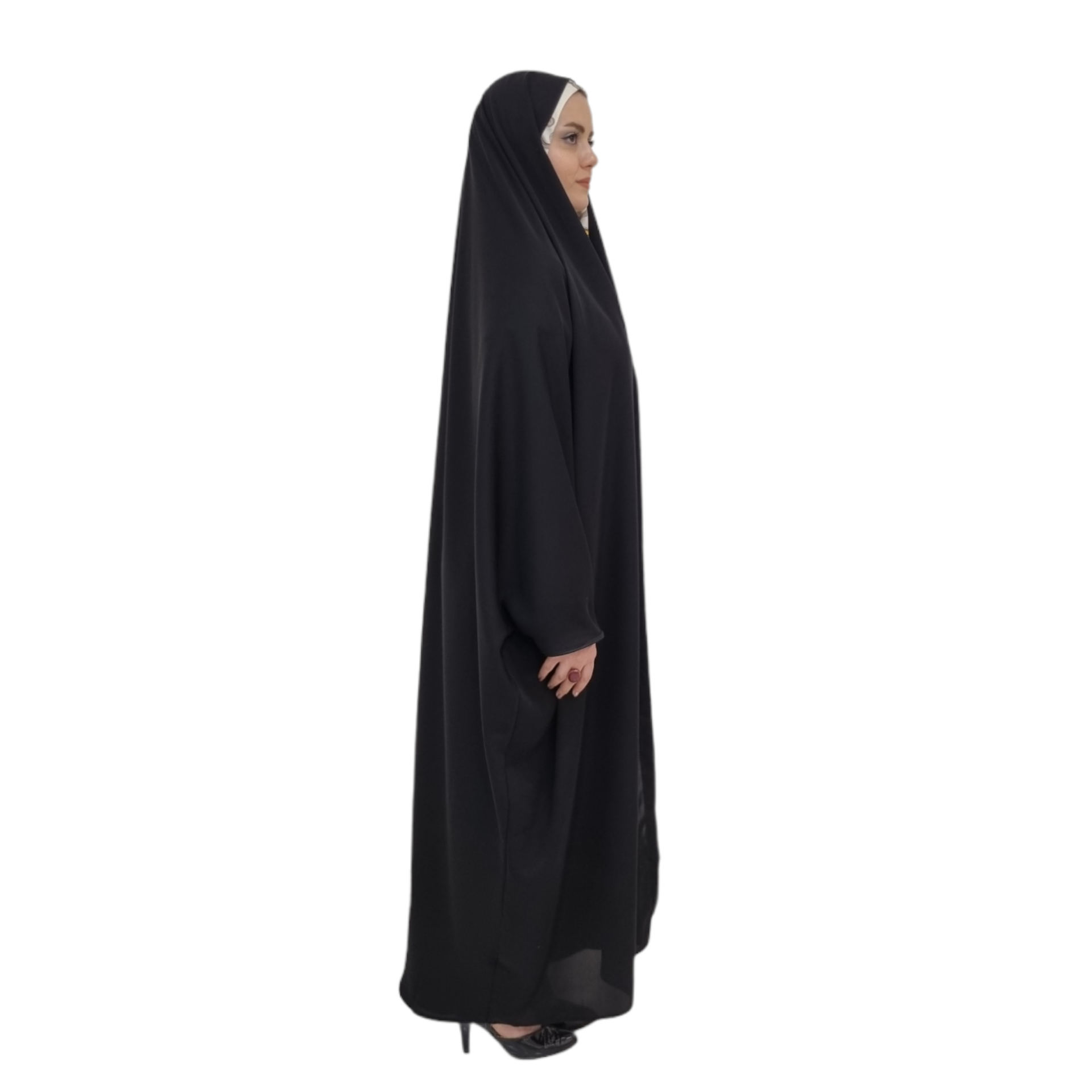 Mohseni zwarte chador-abaya – Volledig bedekkende islamitische overhead