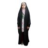 Zwarte kinderchador met mouwen – Islamitische hijab voor meisjes (Tina)