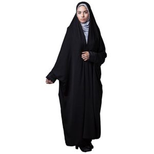 Islamitische Arabische Zwarte Chador Abaya Hijab met Mouwen voor Vrouwen en Gebed – Vira