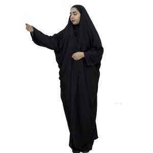 Islamitische Arabische Zwarte Chador Abaya Hijab met Mouwen voor Vrouwen en Gebed – Zhozet