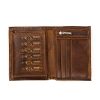 Perzische Leren Bifold Portemonnee met Achaemenes Design