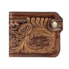 Perzische Leren Bifold Portemonnee met Anil Design