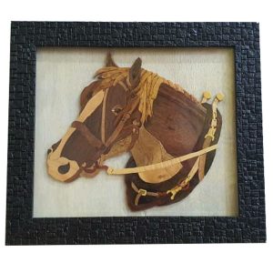 Khatamkari Houten Inlegkunst – Artistiek Paard
