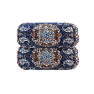 Traditioneel Perzisch Cilindrisch Rol Kussen met Elegante Termeh Stof – Blauw