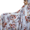 Islamitische chador met roze bloemen – Traditionele dames gebedsjurk