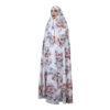 Islamitische chador met roze bloemen – Traditionele dames gebedsjurk