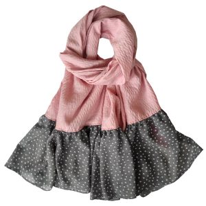 Solide Roze Katoenen Sjaal – Model Golin