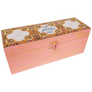 Houten Doos voor Cadeau met Perzisch Geïnspireerd Patroon – Roze