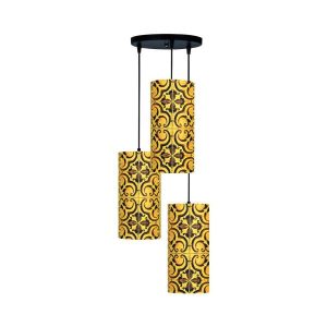 Stoffen Cluster Hanglamp met Fluwelen Cilinder Lampenkap – Dalan