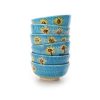 Handgemaakte Blauwe Aardewerkkommen - Set van 6
