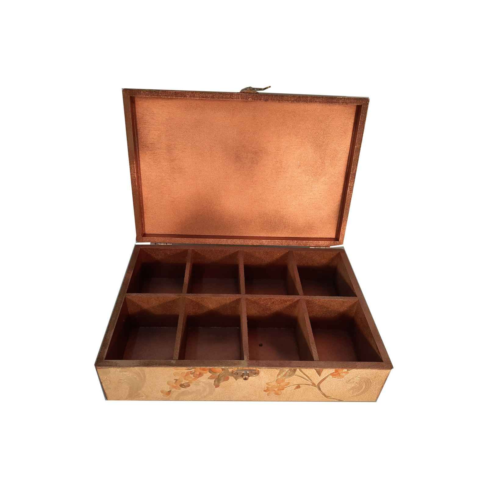 Tarwedesign Houten Thee-Organizer – Box met interne tussenschotten