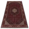 Handgeknoopt Perzisch Bijar Hoor 2-Meter Loper (Mahi / Herati Patroon) - Rode Zijde & Wol