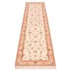 Handgeknoopt Perzisch Tabriz Yara Loper (Elegant Bloemenpatroon) - Crème Zijde & Wol