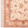 Handgeknoopt Perzisch Tabriz Yara Loper (Elegant Bloemenpatroon) - Crème Zijde & Wol