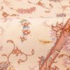 Handgeknoopt Perzisch Tabriz Yara Loper (Elegant Bloemenpatroon) - Crème Zijde & Wol