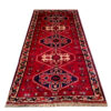 Handgeknoopt Perzisch Shiraz Koli Loper (Qashqai Geometrische Ruit) - Rode Wol