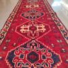 Handgeknoopt Perzisch Shiraz Koli Loper (Qashqai Geometrische Ruit) - Rode Wol