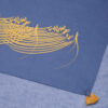 Perzische Damessjaal - Artistiek Blauw Eshgh Kalligrafie Design