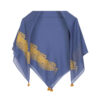 Perzische Damessjaal - Artistiek Blauw Eshgh Kalligrafie Design