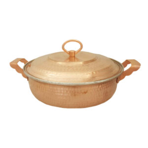 Perzische koperen sauteerpan – Handgemaakt met deksel (Dara Model)
