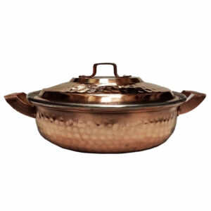 Perzische koperen sauteerpan – Handgemaakt met deksel (Faraz Model)