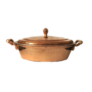Perzische koperen sauteerpan – Handgemaakt met deksel (Javid Model)