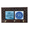 Islamitische wand-sleutelhanger met Cheshm Nazar en 4 Qol Patroon