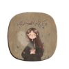 Jahan Iraanse Kalligrafie Onderzetters – Ronde Houten Glasonderzitter Set