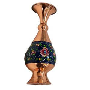 Decoratieve koperen vaas handbeschilderd met Perzisch Minakari-emaille Sina