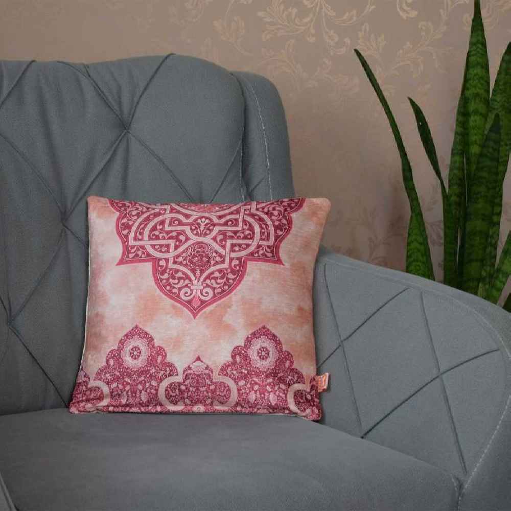 Roze Etnische Velvet Kussenhoezen – Set van 2