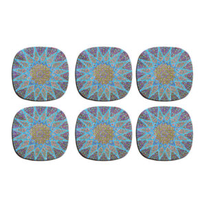 Onderzetter set met Perzisch Mandala ontwerp