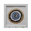 Decoratieve houten wand-sleutelhanger met ontwerp Cheshm Nazar C023