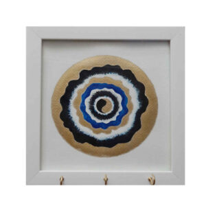 Decoratieve houten wand-sleutelhanger met ontwerp Cheshm Nazar C023