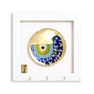 Decoratieve houten wand-sleutelhanger met ontwerp Cheshm Nazar CN45
