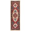 Handgeknoopt Perzisch Heriz Atoosa Loper (Klassiek Bloemenmedaillon) - Rode Wol