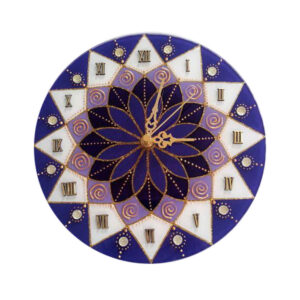 Glas-in-lood Wandklok met Geometrisch Patroon Arghavan
