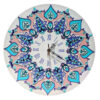 Glas-in-lood Wandklok met Bloemenpatroon Model Maral