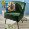 Blauwe Etnische Velvet Kussenhoezen – Haris Model (Set van 2)