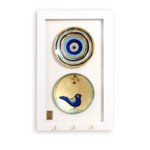 Decoratieve wand-sleutelhouder met ontwerp Cheshm Nazar 02