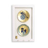 Decoratieve houten wand-sleutelhanger met ontwerp Cheshm Nazar
