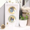Decoratieve houten wand-sleutelhanger met ontwerp Cheshm Nazar