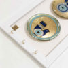 Decoratieve houten wand-sleutelhanger met ontwerp Cheshm Nazar