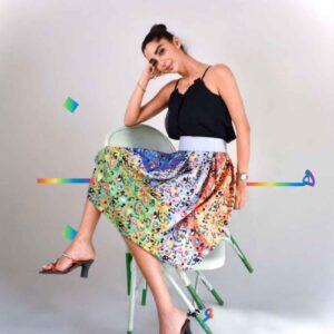Perzische Damesrok – Model Alphabet Wit