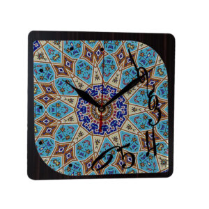 Vierkante Houten Wandklok – Model Fariba