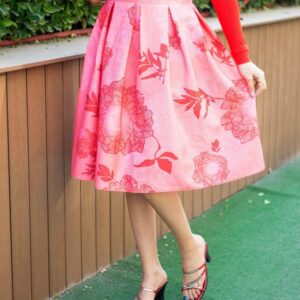 Perzische Damesrok Floral – Roze Bloemenmotief